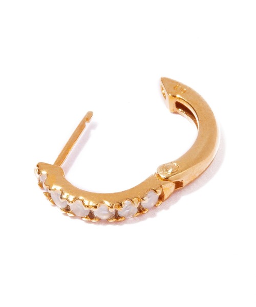 ピアス 「les bon bon」embrace moonstone pierce pair/エンブレイス ムーンストーン ピアス BOB799の画像