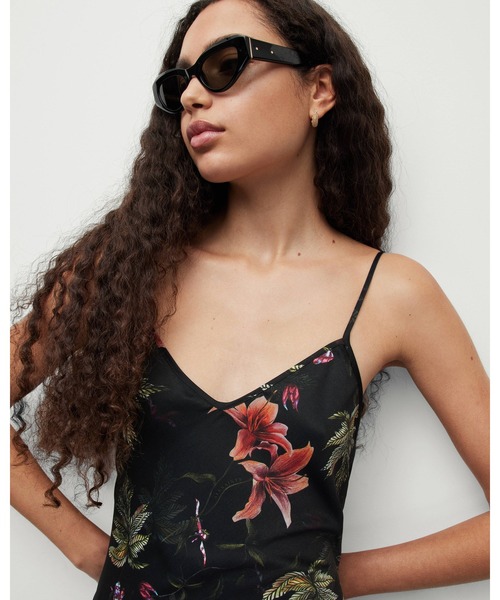 「ALLSAINTS」 キャミソールワンピース 4 ブラック レディース_画像3