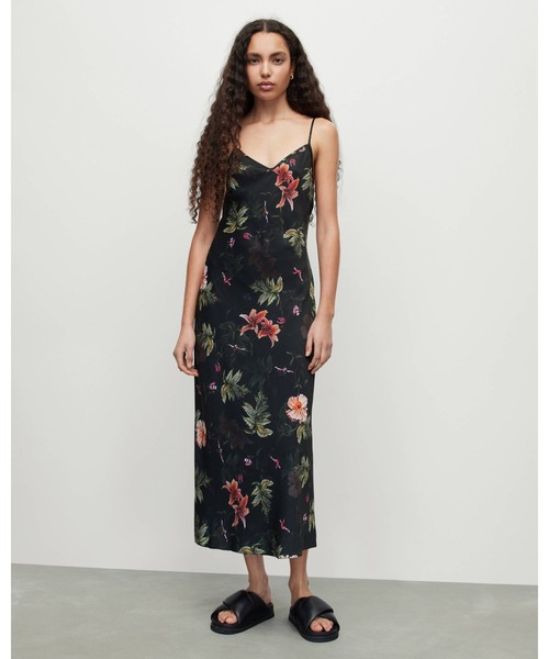 「ALLSAINTS」 キャミソールワンピース 4 ブラック レディース_画像5
