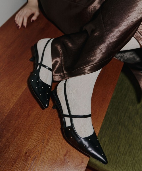 ANDRESD パンプス ANDRESD パンプス スタッズスリングバックオールウェイズシューズ