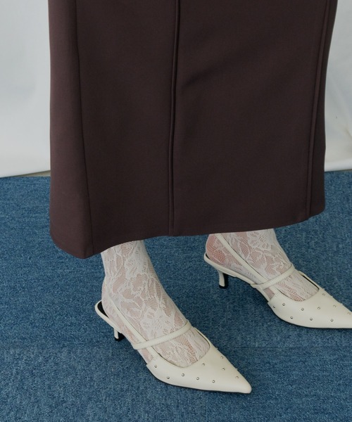 ANDRESD パンプス スタッズスリングバックオールウェイズシューズ