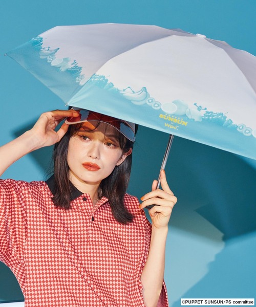 Wpc. 完全遮光 日傘 折りたたみ傘 折り畳み 晴雨兼用 パペットスンスン