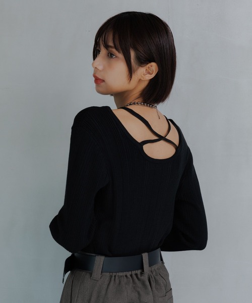 PAGEBOY（ページボーイ） ニット セーター クロスデザインニットプル