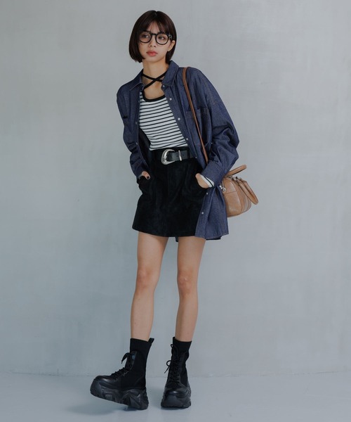 PAGEBOY（ページボーイ） ニット セーター クロスデザインニットプル