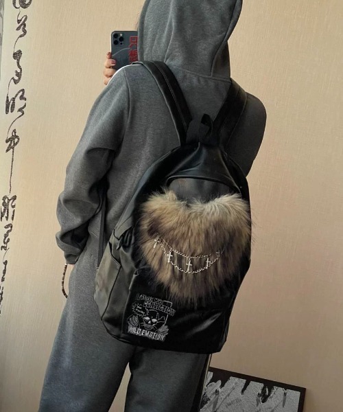 NOVESSEL デイバック リュック 「NOVESSEL/ノベセル」ファー付き