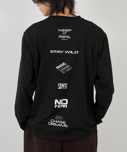 tシャツ T-GRAPHICS ストリートロゴ長袖Tシャツ メンズ レディース 