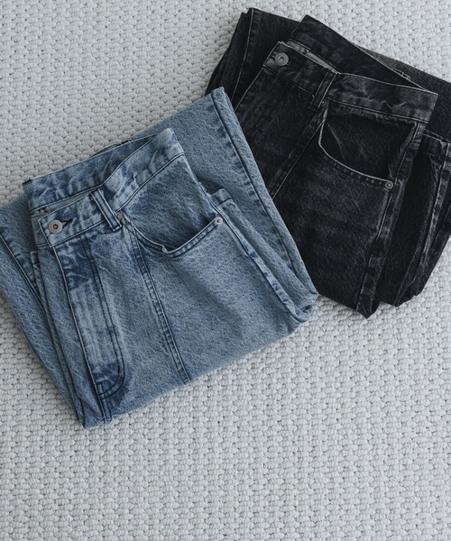 remer ワイドパンツ ジーンズ 「KUROKI DENIM」フェードウォッシュ 