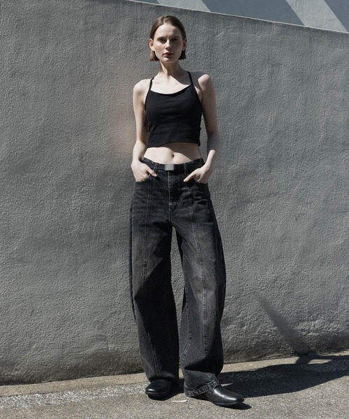 remer ワイドパンツ ジーンズ 「KUROKI DENIM」フェードウォッシュ
