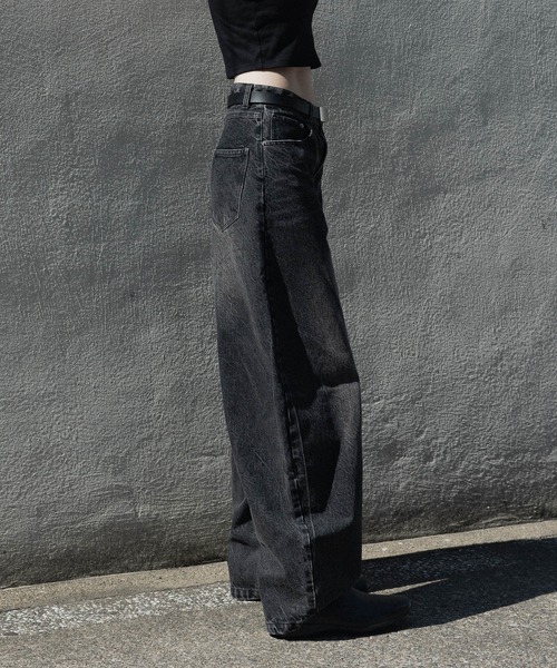 remer ワイドパンツ ジーンズ 「KUROKI DENIM」フェードウォッシュ 
