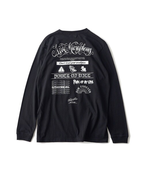 ＠*-様 新品 Micro Logo Long Tee 黒・白セット XL NineMicrophones（ナインマイクロフォンズ） tシャツ Words L/S TEE