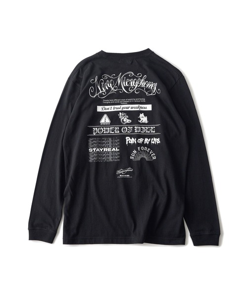 NineMicrophones（ナインマイクロフォンズ） tシャツ Words L/S TEE