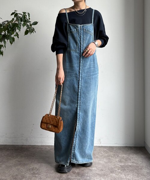 DouDou（ドゥドゥ） サロペットスカート 36 ブルー レディース