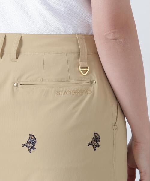 St ANDREWS スカート 「St ANDREWS」接触冷感 リーフ柄刺繍ナイロン