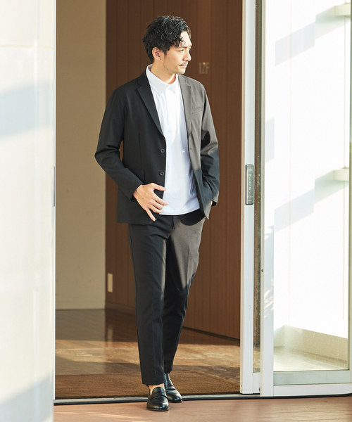 「ABAHOUSE GRAY」 セットアップ 46 グレイッシュブルー メンズ_画像3