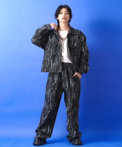 「ankoROCK」 「malenkll」デニムパンツ ONESIZE ブラック メンズ_画像8