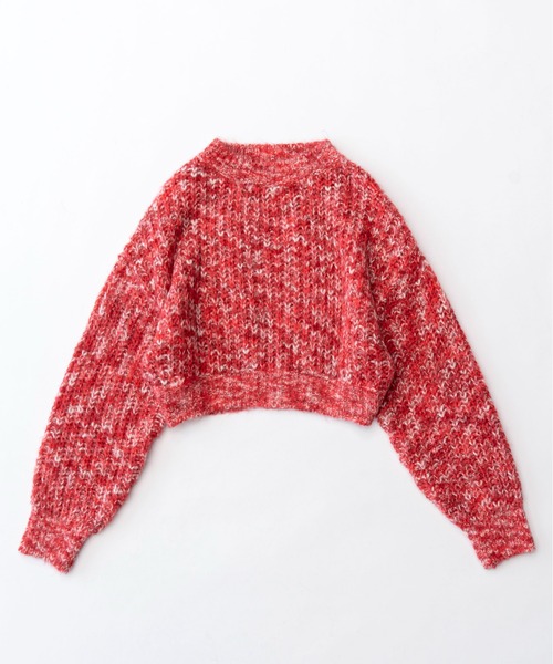 「MAISON SPECIAL」 長袖ニット FREE レッド レディース_画像3