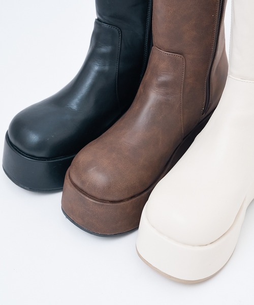 「one after another NICE CLAUP」 ショートブーツ S ブラック レディース_画像9