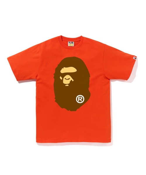 ベイプ tシャツ A BATHING APE（アベイシングエイプ） 半袖Tシャツ X-LARGE オレンジ
