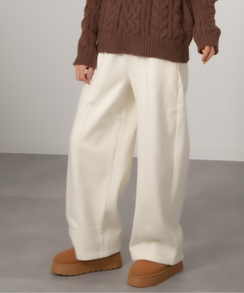 Chiina ワイドパンツ スウェットパンツ ジャージ Chiina/紐ベルト付き
