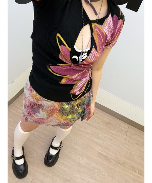 Desigual（デシグアル） スカート ギャラクシーフラワースパンコール