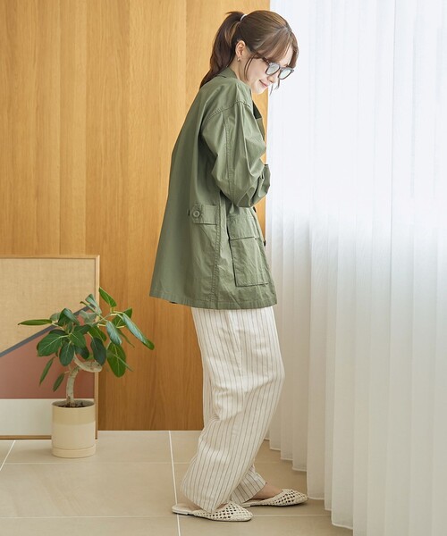 coen（コーエン） パンツ 「接触冷感」リネンレーヨン ワイド