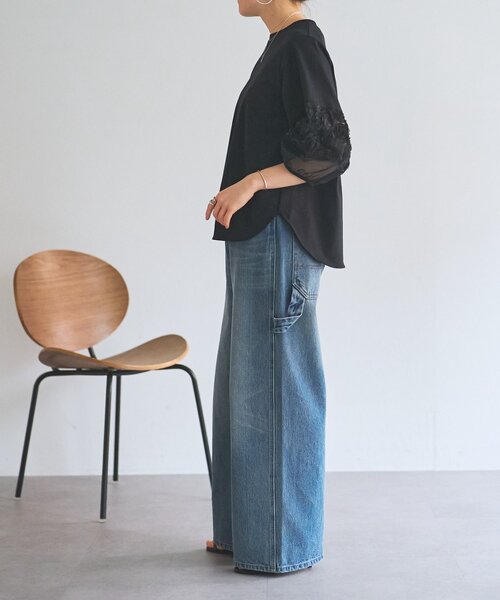 BEARDSLEY（ビアズリー） tシャツ 袖チュールキリカエプルオーバー 