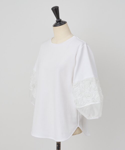 BEARDSLEY（ビアズリー） tシャツ 袖チュールキリカエプルオーバー
