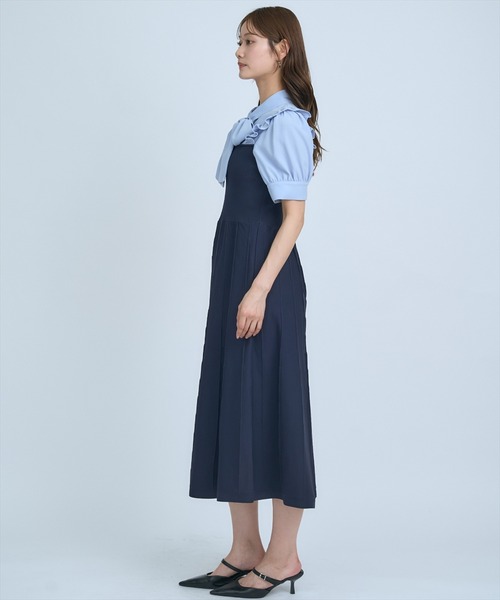 AND COUTURE（アンドクチュール） ワンピース 半袖 ニットビスチェ風