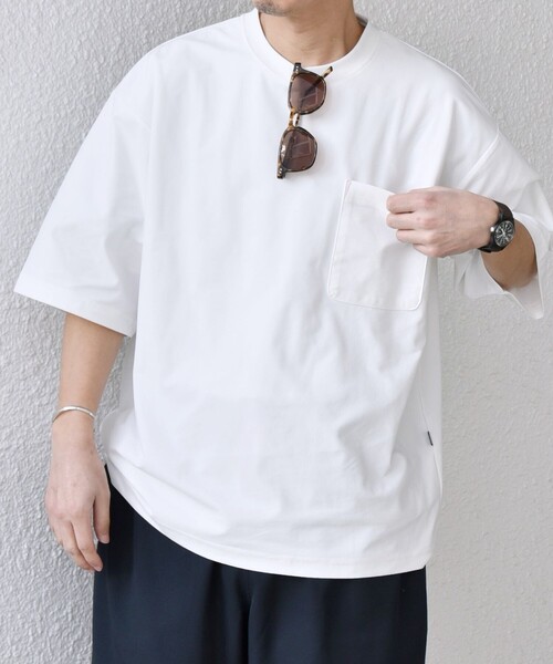 「SHIPS any」 半袖Tシャツ MEDIUM ホワイト メンズ_画像4