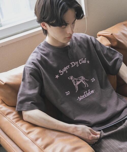 SENSE OF PLACE by URBAN RESEARCH ヘンリーネック tシャツ