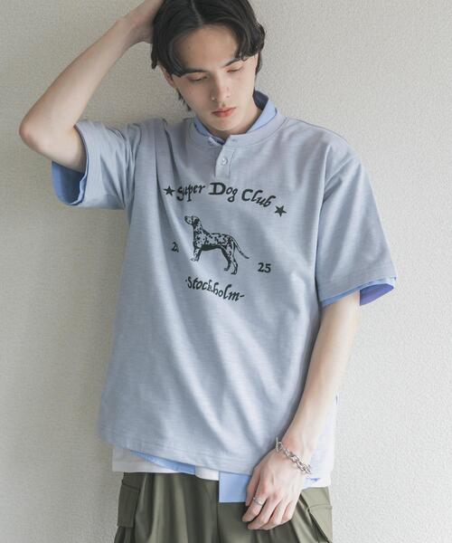 SENSE OF PLACE by URBAN RESEARCH ヘンリーネック tシャツ