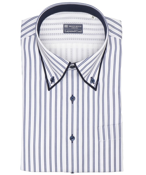 BRICK HOUSE by TOKYO SHIRT フォーマル シャツ 半袖 「Layered Cool