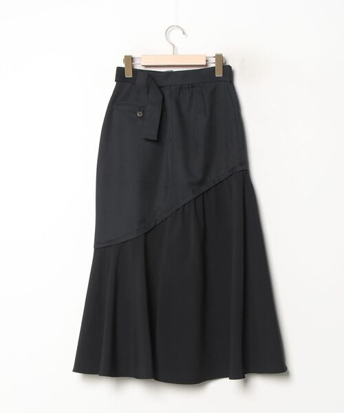 24AW 美品 ユナイテッドトウキョウ スリットロングタイトスカート 黒 2