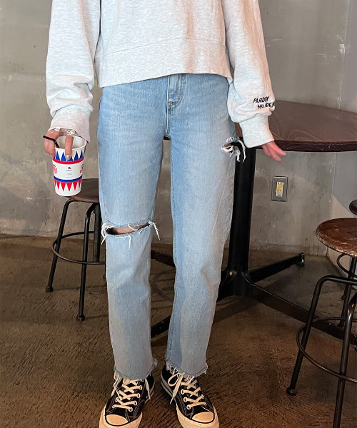 「ISOOK」 デニムパンツ M ブルー レディース_画像5