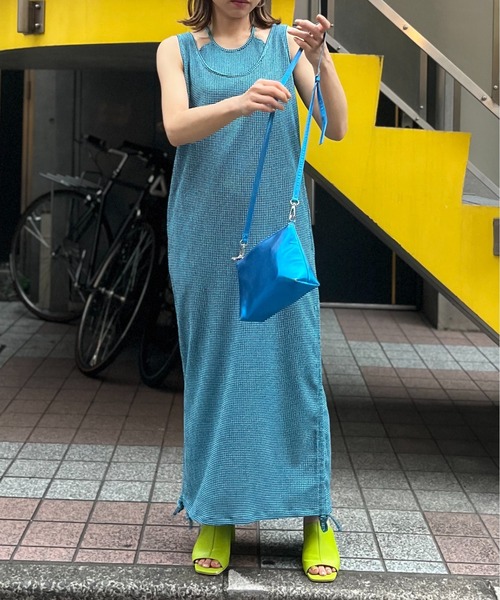 「mi via loca」 ノースリーブワンピース FREE ライム レディース_画像8