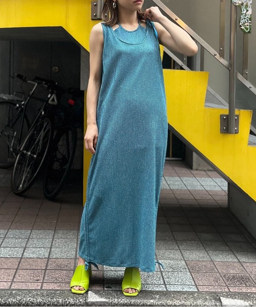 「mi via loca」 ノースリーブワンピース FREE ライム レディース_画像9
