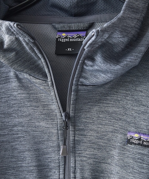 「ragged mountain」 ジップアップパーカー MEDIUM ターコイズブルー メンズ_画像6