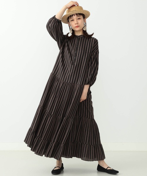 ワンピース Carolina Glaser シャドーストライプ ロングワンピース Zozotown Paypayモール店 通販 Paypayモール