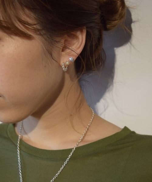 e.m. ピアス シンプルジルコニアピアス レディース メンズ