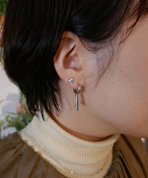 ユニセックス【Ralph Lauren】ジルコニア シンプルピアス★ e.m. ピアス シンプルジルコニアピアス レディース メンズ