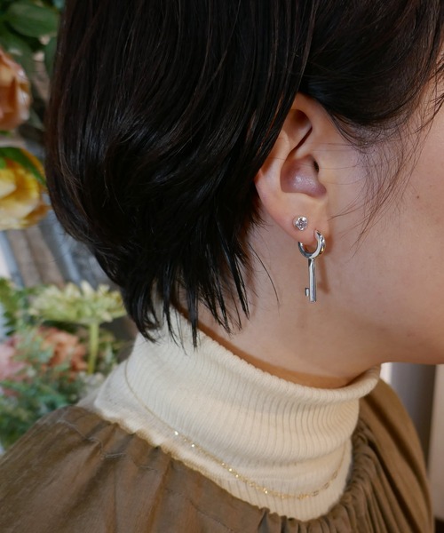 e.m イーエム ジルコニアピアス e.m. ピアス シンプルジルコニアピアス レディース メンズ