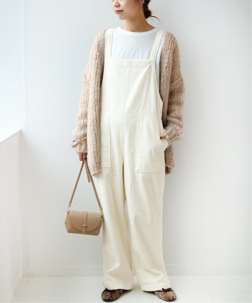 【新品】JOURNAL STANDARD relume コーデュロイサロペット白 JOURNAL STANDARD relume サロペット オーバーオール