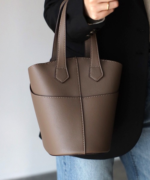 ハンドバッグ バッグ ラージ 2WAY シンプル 高級感 全2色 antic rag トートバッグ 「第2世代」「A4対応」バイカラー