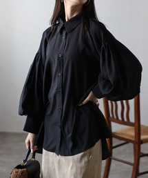 【YUNA企画】袖ボリュームオーガンジーギャザーブラウス Thevon（ゼボン）の「【YUNA企画】袖ボリュームオーガンジー