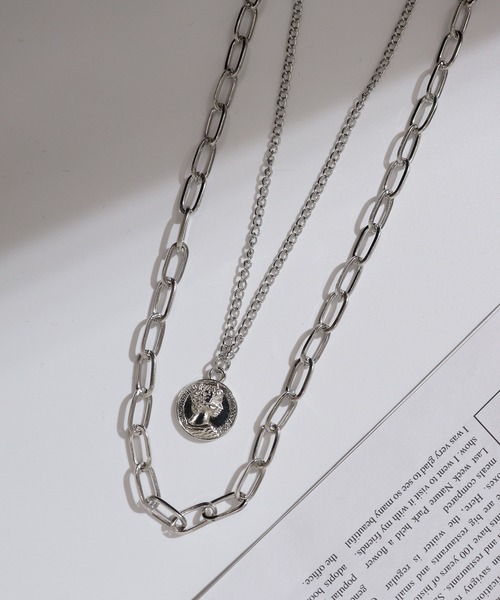 1004ST ネックレス 1004ST 2連シルバーネックレス ストリート ヒップ