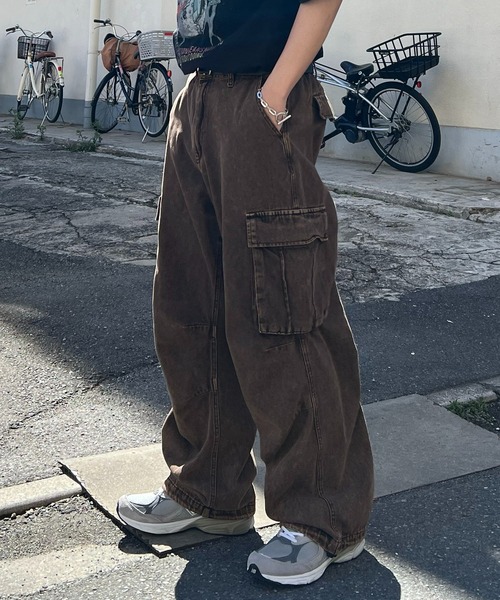 カーゴパンツ ヴィンテージメイク レトロライク ケミカルウォッシュ