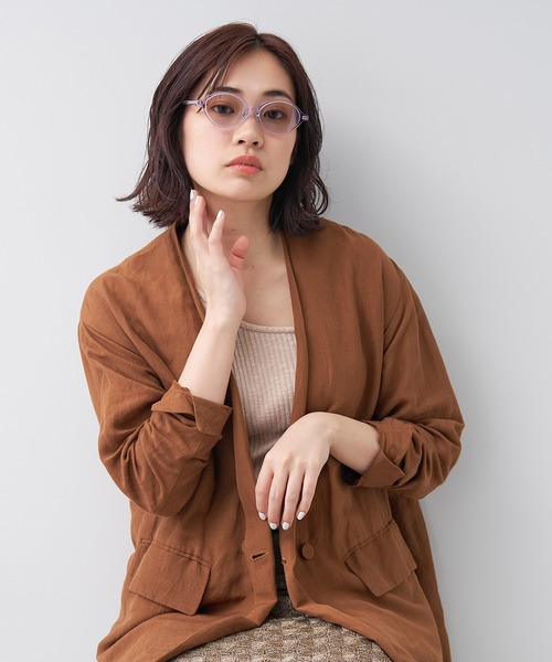 Zoff サングラス オーバル型 ライトカラー レンズ ｜ 太縁メガネ