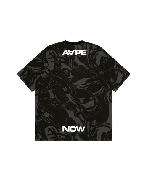 【AAPE by A BATHING APE】now カモ柄 ロゴ コットン Tシャツ ♪ AAPE BY A BATHING APE tシャツ NOW CAMOUFLAGE TEE メンズ