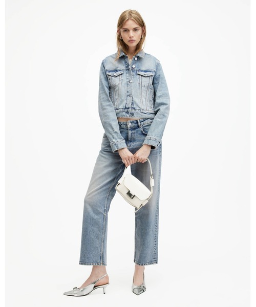 オールセインツ　デニムジャケット　UK6　S　ALLSAINTS　レディース ALLSAINTS デニムジャケット gジャン JUNO DENIM TRUCKER JACKET