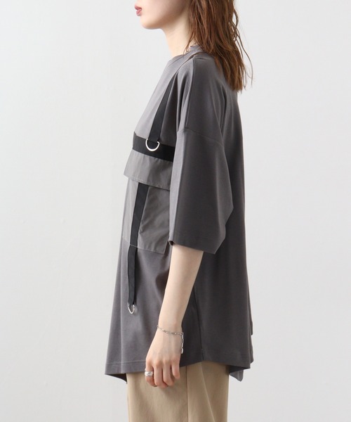 tシャツ A.N.L ビッグポケットテープ配色ＰＯ レディース tシャツ A.N.L ビッグポケットテープ配色PO レディース